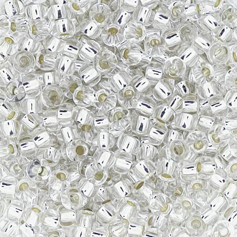 Rocailles silbereinzug &#xD8; 2,6 mm, kristall