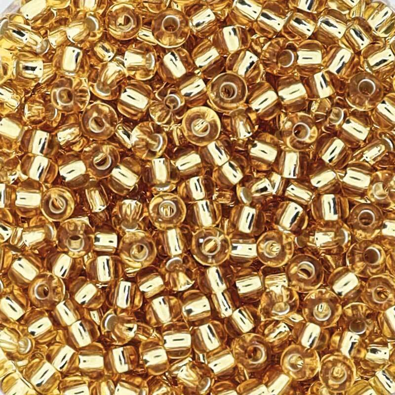 Rocailles avec insert argent - Ø 2,6 mm, doré
