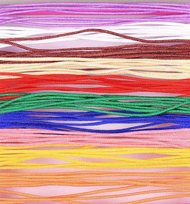 Knoopdraden polyester &#xD8; 1,7 mm-10 x 3 m, gekleurd