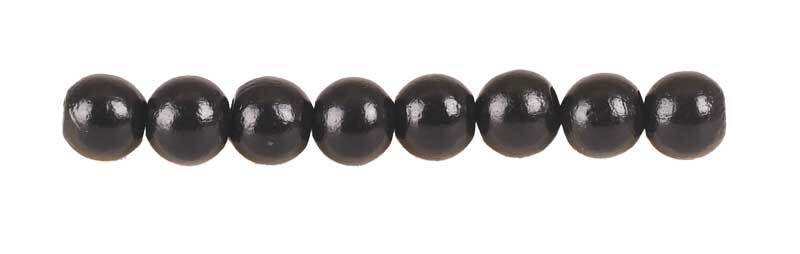 Houten kralen &#xD8; 12 mm - 35 st., zwart