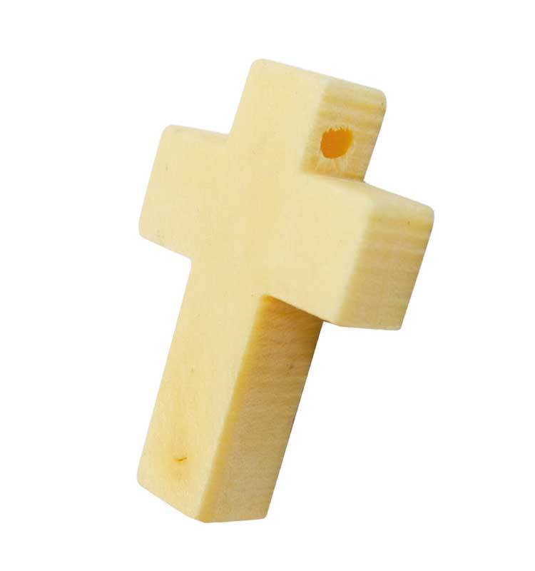 Pendentif croix - 22 mm, bois