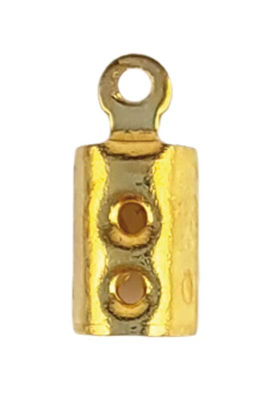 Endkappen - goldfarbig, 2 mm  50 Stück