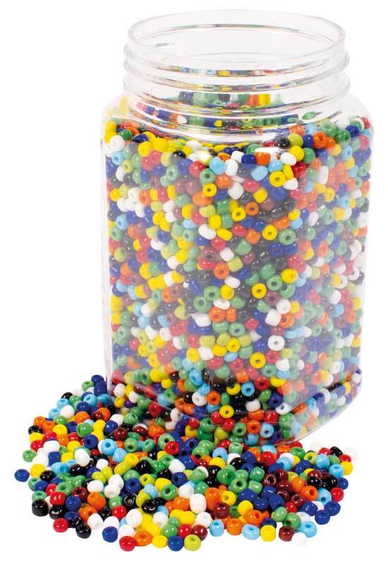 Rocailles opaques &#xD8; 4 mm, multicolores - 500 g