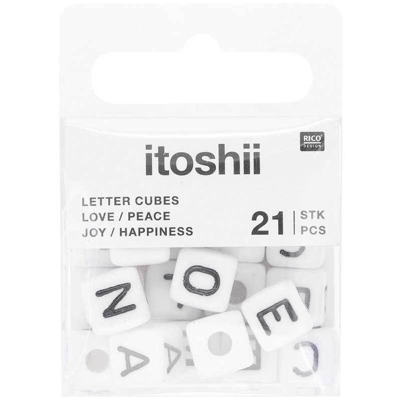 Cube perles setz, Love, Peace, Happiness, Joy