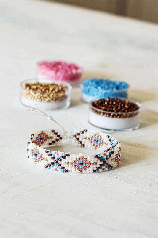 Kit de bricolage bracelet de perles, Blanc - Multi