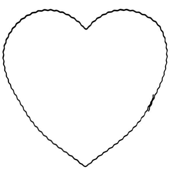 Draadvormen gegolfd hart, 20 cm