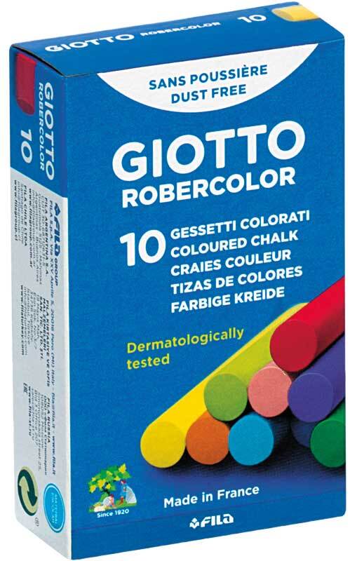 Giotto schoolbordkrijt - 10 st., gekleurd