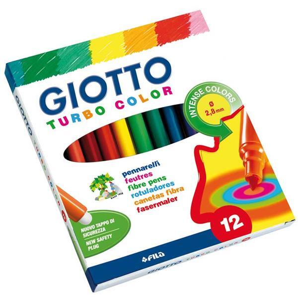 Giotto Turbo Color - Faserstifte, 12 Stk.