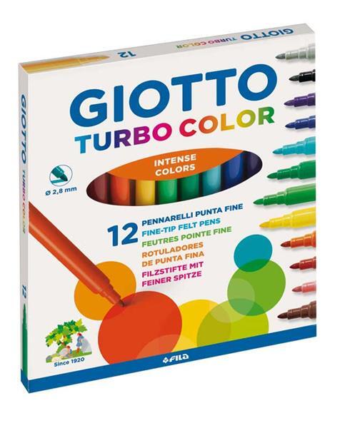 Giotto Turbo Color - viltstiften, 12 st.