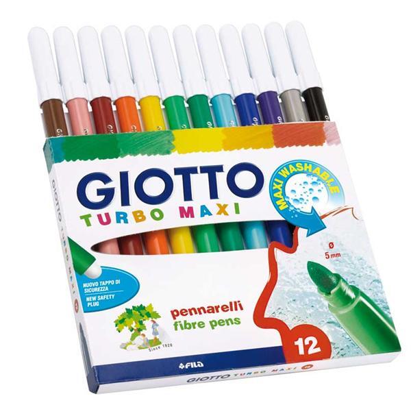 Giotto Turbo Color - Maxi Faserstifte, 12 Stk.