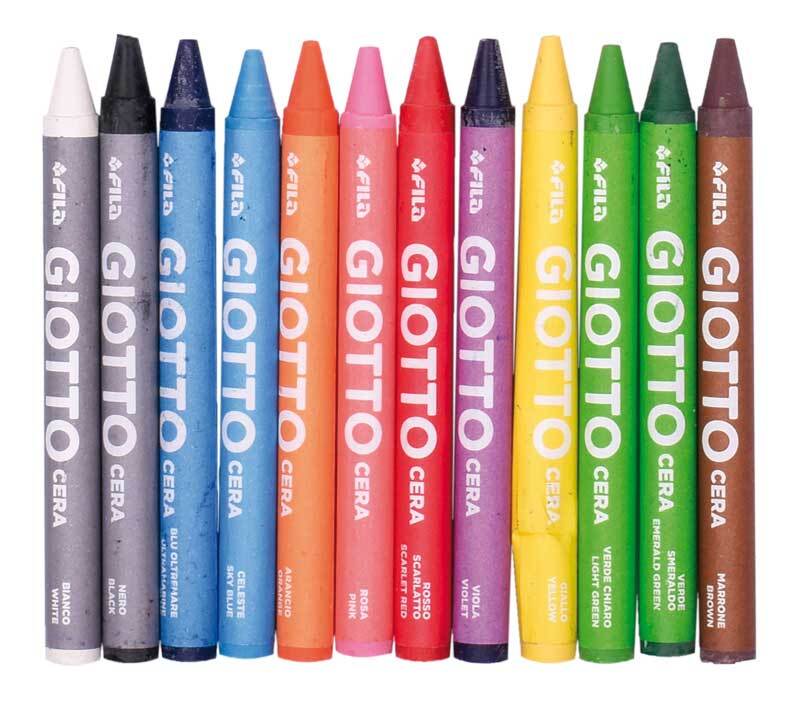 Giotto - Crayons cire Cera - 12 pces