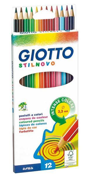 Crayons de couleurs Giotto Stilnovo, 12 pces