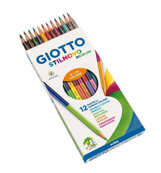 Crayons de couleur GiottoStilnovo bicolor, 12 pces