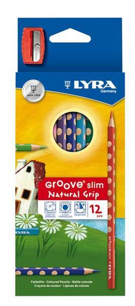 Crayons de couleurs Lyra Groove slim, 12 pces