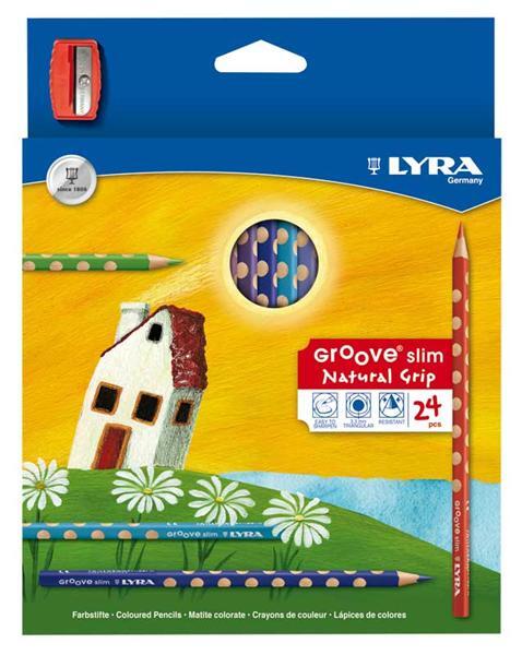 Crayons de couleurs Lyra Groove slim, 24 pces
