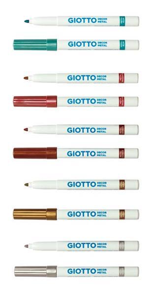 Giotto Decor Marker - metallic, 5 stuks/set