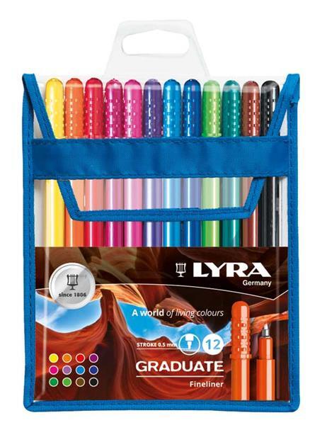 Lyra Graduate Fineliner, 12 pces