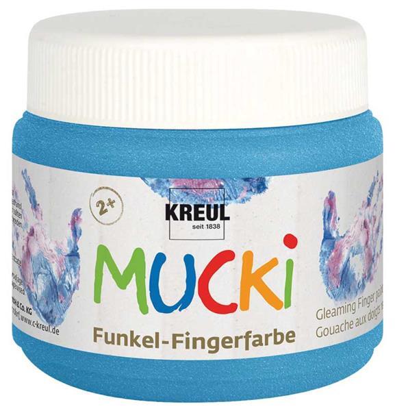 MUCKI Funkelfingerfarben - 150 ml, diamantenblau