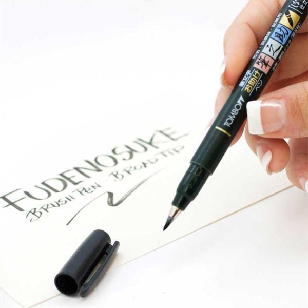 Tombow Fudenosuke - Brush Pen, zwart, zacht