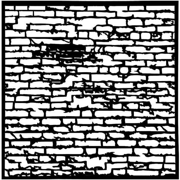 Schablone - 30 x 30 cm, Backsteinmauer
