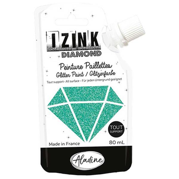 IZINK Diamond peinture pailletée - 80 ml, turquoi