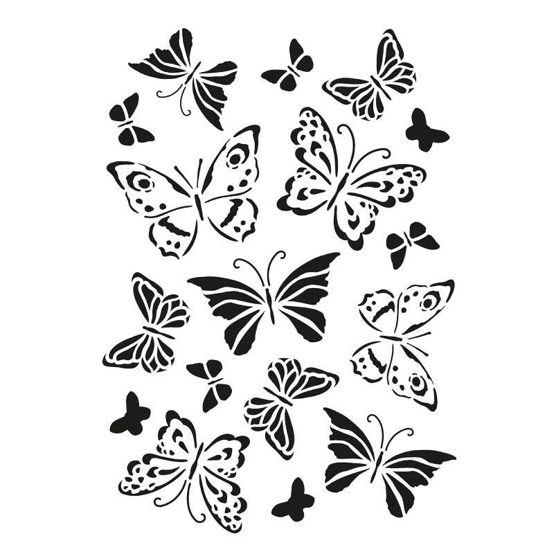 Pochoir - A4, papillons