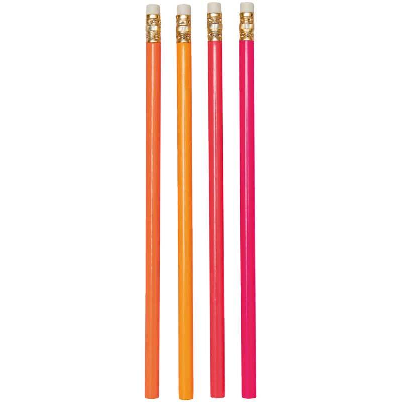 Set de crayons - 4 pces, mélange néon