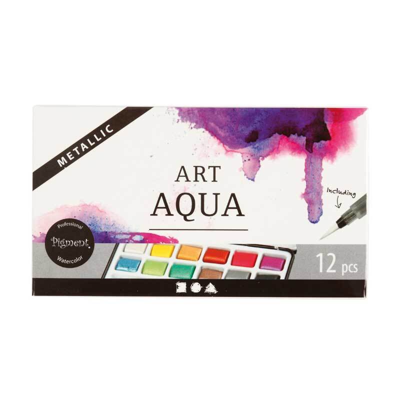 Aquarelles Art Aqua - 12 couleurs, métallic