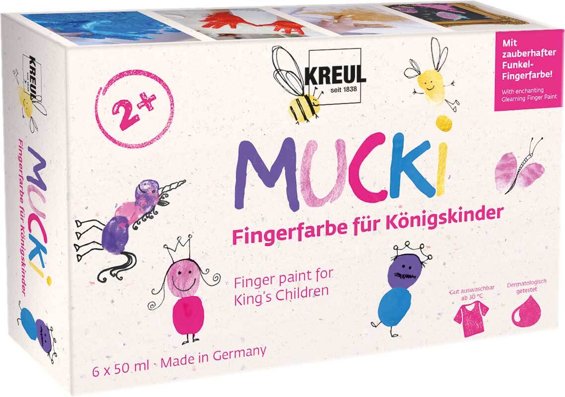 MUCKI Fingerfarben Set K&#xF6;nigskinder - 6 x 50 ml