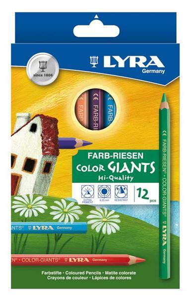 Lyra crayon de couleur géant- 12 pces