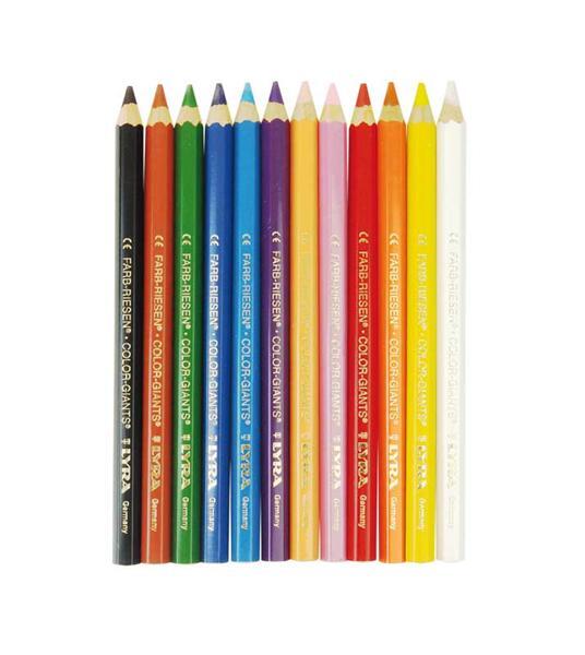 Lyra crayon de couleur g&#xE9;ant- 12 pces