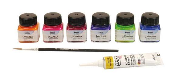 Javana - Set peinture sur soie "couleurs mode"