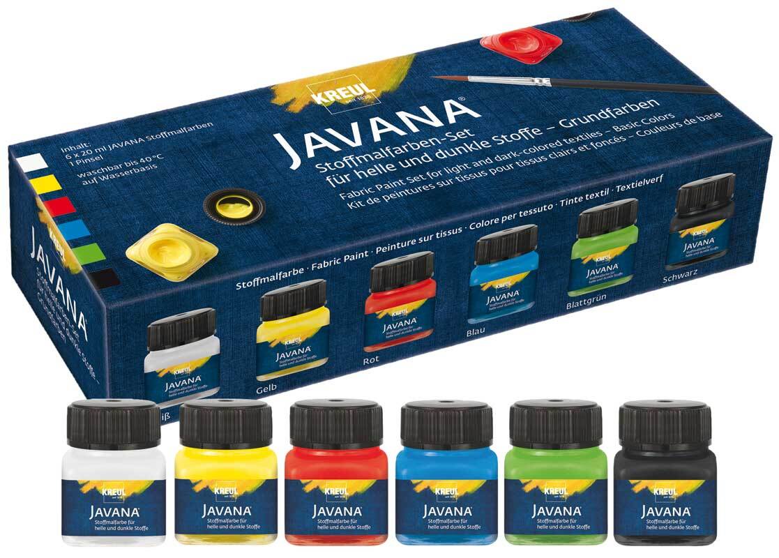 Javana Stoffmalfarben Set, Grundfarben opak
