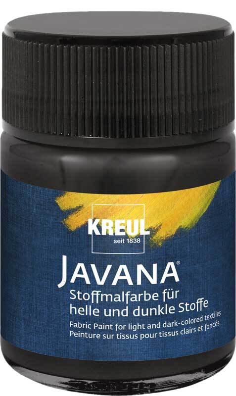 Javana Peinture textile opaque - 50 ml, noir