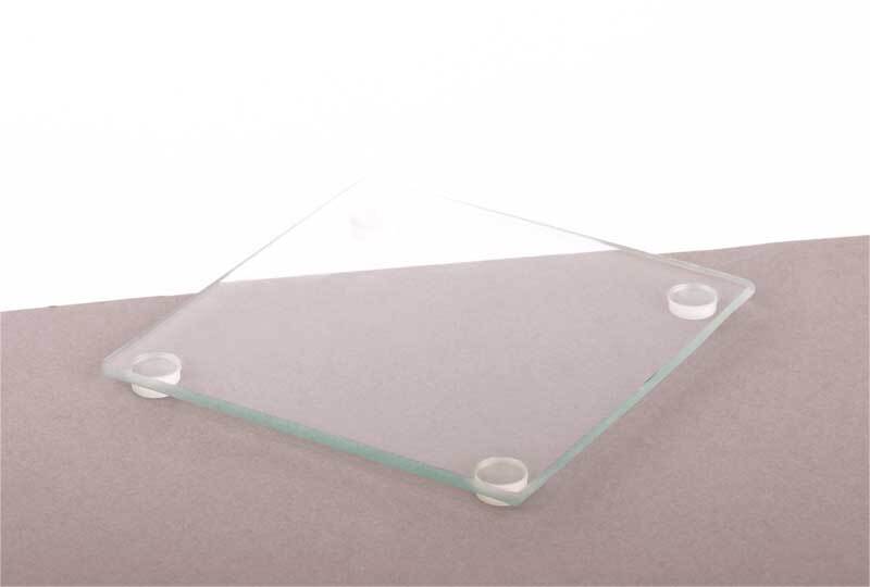 Sous-plat en verre - carr&#xE9;, 9,5 x 9,5 cm