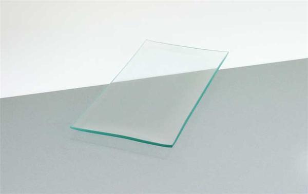 Glazen bord - rechthoekig, 13 x 27 cm
