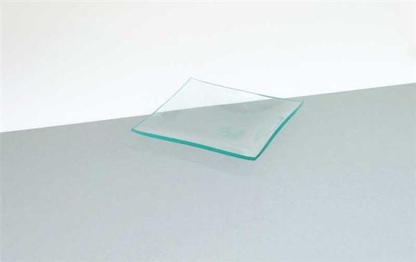 Assiette en verre - carr&#xE9;e, 14 x 14 cm