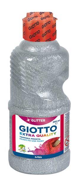 Giotto Temperaverf - 250 ml, glitter, zilver