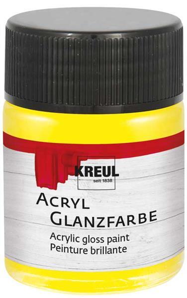 Acryl glansverf - 50 ml, geel