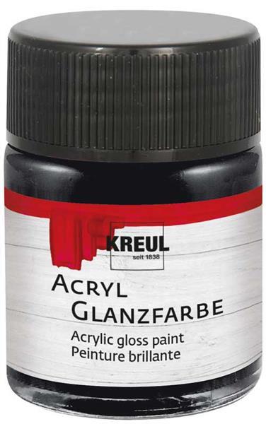 Acryl glansverf - 50 ml, zwart