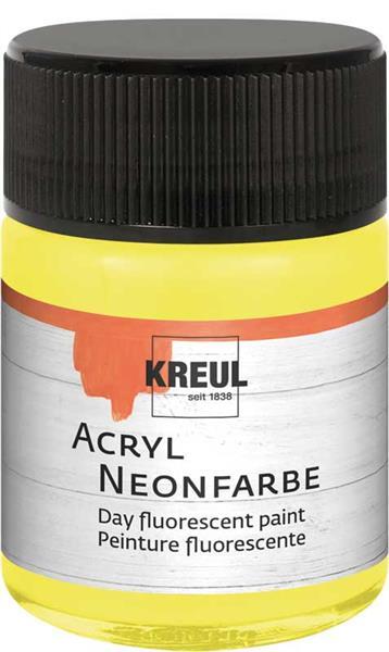 Acryl Neonfarbe - 50 ml, neongelb