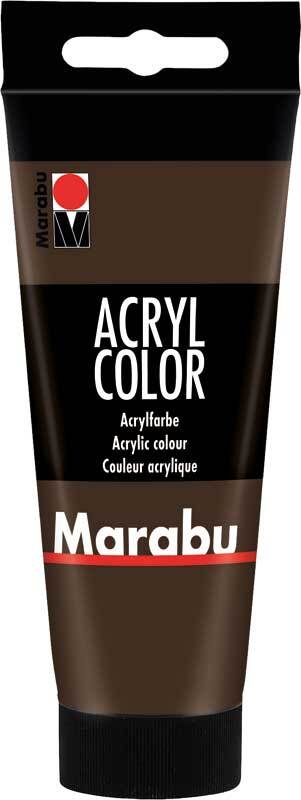 Marabu Acryl Color - 100 ml, brun fonc&#xE9;