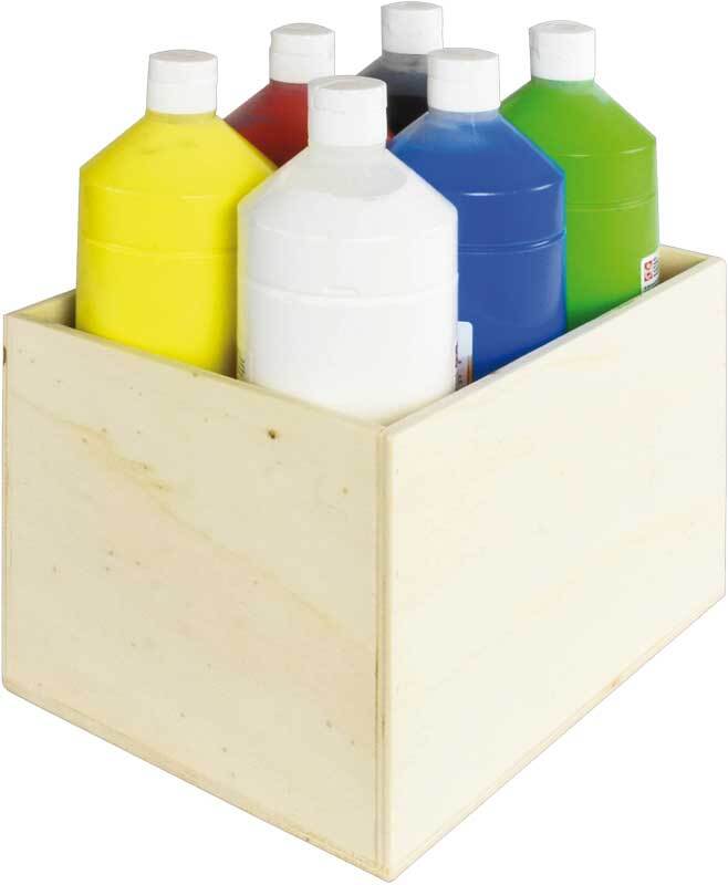 Aduis Sparpaket - 6 Plakatfarben mit Holzbox