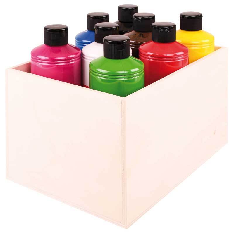 Aduis Sparpaket - 8 Schulfarben mit Holzbox