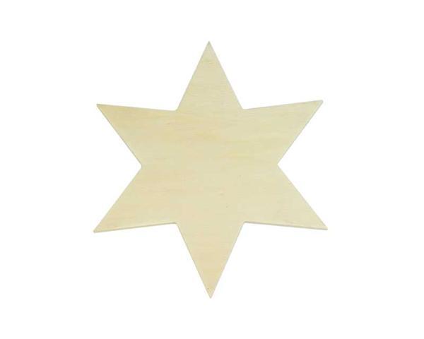Panneau en bois - étoile, 16 x 16 cm