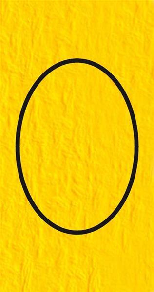 Passepartoutkarten oval, 3er Pkg. bananengelb