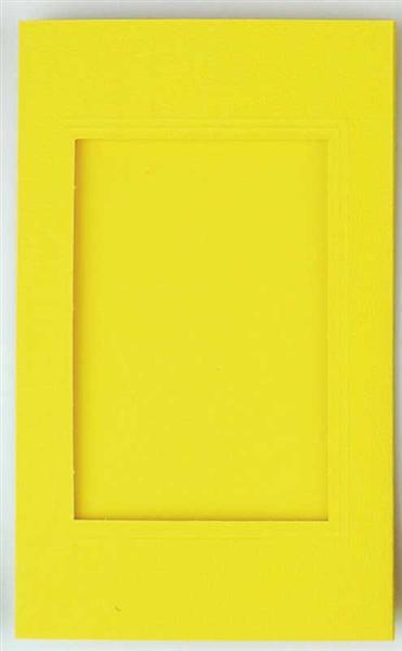 Passepartoutkarten rechteckig, 3er Pkg. bananengel