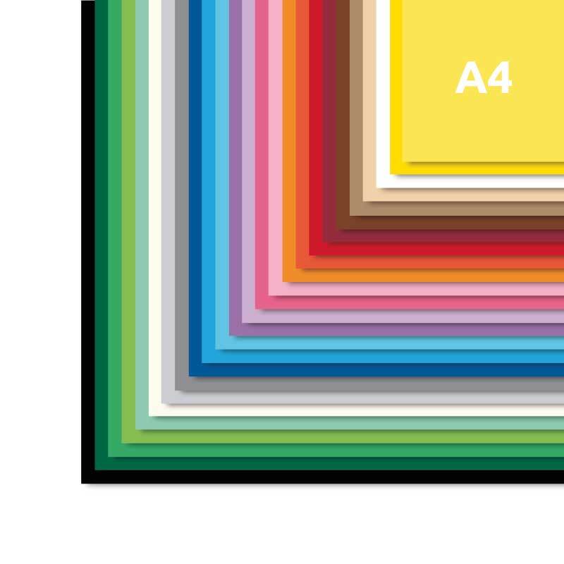 Carton teint&#xE9; - A4, 250 pces, multicolore