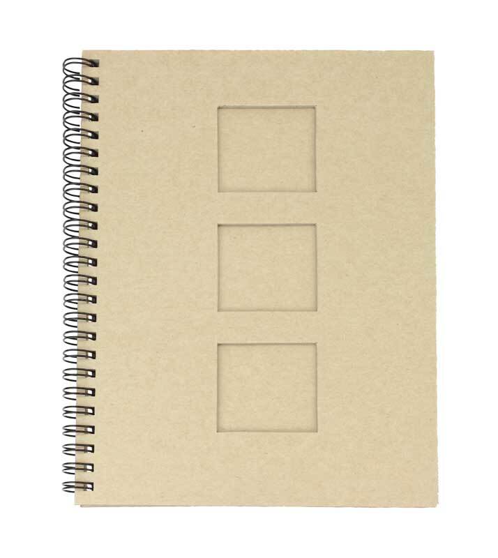 Papier-mach&#xE9; notitieboek, passe-partout uitsparing
