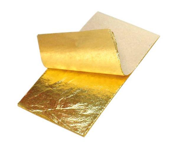 Metallfolie/Blattmetall 14 x 7 cm - 25 Blatt, gold